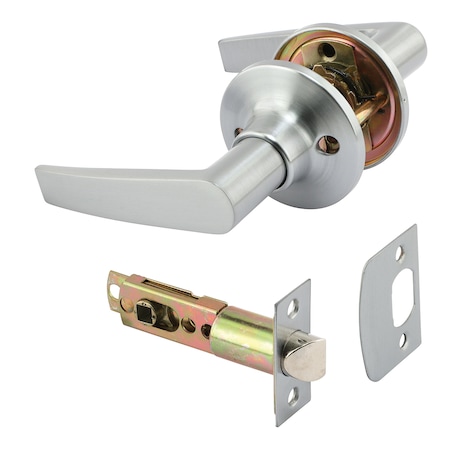 Prime-Line Passage Lever, Fits 2-3/8 in. and 2-3/4 in. Backset, Satin Chrome, ADA (1 Set) MP65250